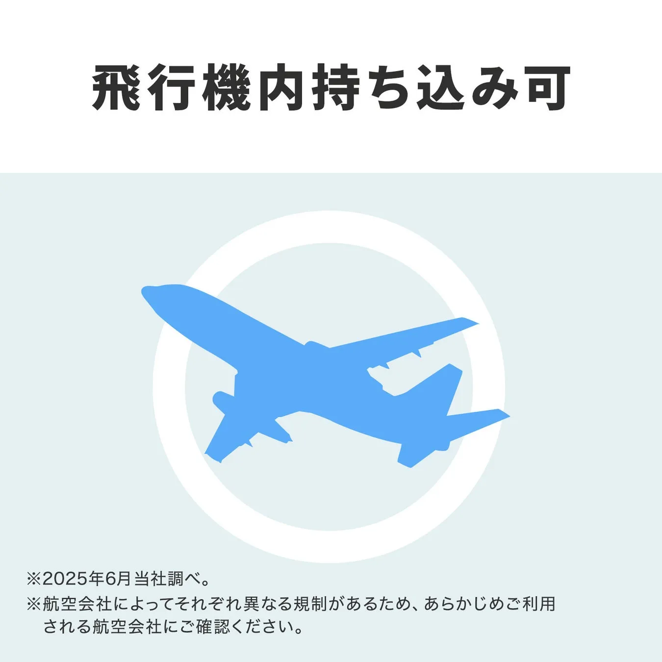 機内持ち込みも安心