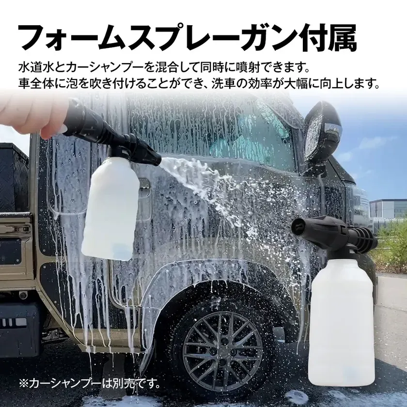 フォームスプレーガン付属